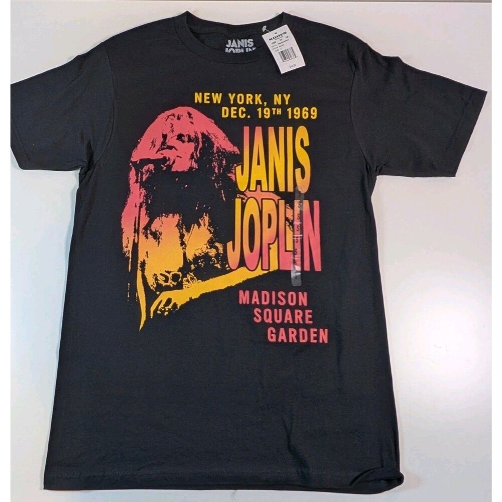 JANIS JOPLIN Madison Square Garden NY Unisex Black T-Shirt Size Small